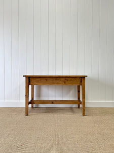 Antique English Country Pine Console Table c1890