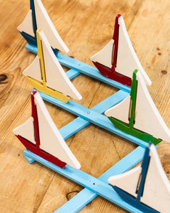 Vintage Expandable Decorative Wooden Sailboats