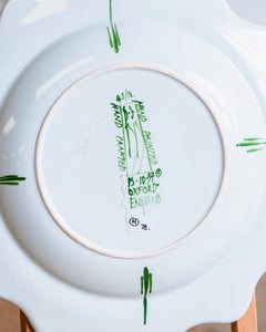 Vintage Plate with Bridge over Pond Scene Isis Ceramics