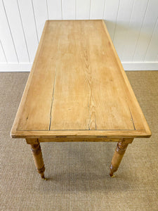 A Good English Pine (almost) 6ft Dining Table c1890