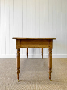 A Good English Pine (almost) 6ft Dining Table c1890