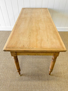 A Good English Pine (almost) 6ft Dining Table c1890