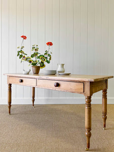 A Good English Pine (almost) 6ft Dining Table c1890