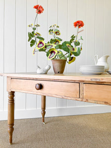 A Good English Pine (almost) 6ft Dining Table c1890