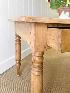 A Good English Pine (almost) 6ft Dining Table c1890