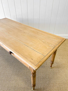 A Good English Pine (almost) 6ft Dining Table c1890