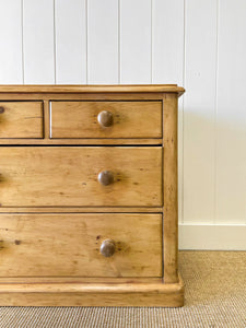 An English Pine Chest of Drawers Dresser c1890