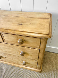 An English Pine Chest of Drawers Dresser c1890