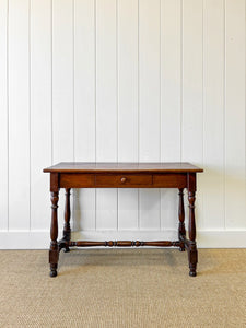 An Antique English Country Solid Oak 19th Century Console Table