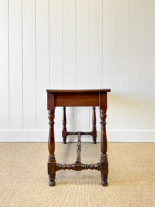 An Antique English Country Solid Oak 19th Century Console Table