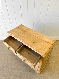 An English Pine Chest of Drawers Dresser c1890
