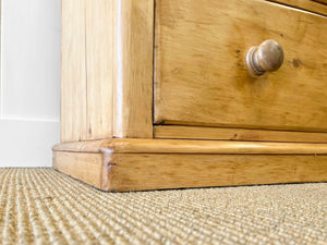 An English Pine Chest of Drawers Dresser c1890