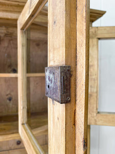 A 19th Century English Pine Glazed Kitchen Cupboard