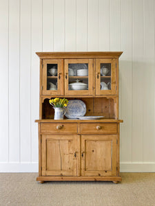 A 19th Century English Pine Glazed Kitchen Cupboard