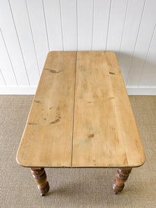 Antique English Country Pine Console Table or Sideboard with Drawers c1890