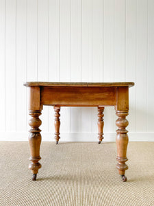 Antique English Country Pine Console Table or Sideboard with Drawers c1890