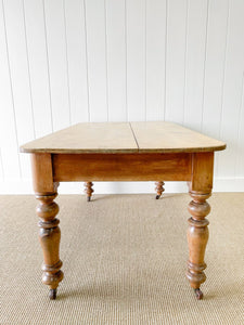 Antique English Country Pine Console Table or Sideboard with Drawers c1890