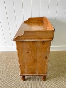 An English Pine Chest of Drawers Dresser with Gallery c1890
