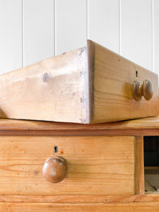 An English Pine Chest of Drawers Dresser with Gallery c1890