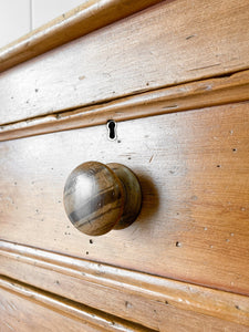 An Antique English Pine Chest of Drawers Dresser c1890