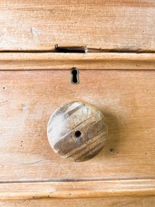 An Antique English Pine Chest of Drawers Dresser c1890