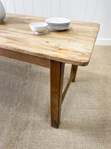 An English 9ft  Early 19th Century Country Oak or Elm Dining Harvest Table