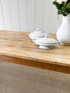 An English 9ft  Early 19th Century Country Oak or Elm Dining Harvest Table