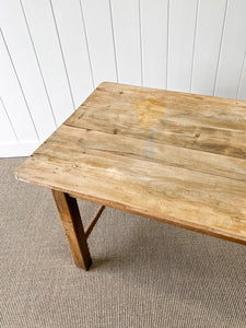 An English 9ft  Early 19th Century Country Oak or Elm Dining Harvest Table