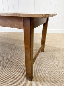 An English 9ft  Early 19th Century Country Oak or Elm Dining Harvest Table