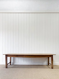 An English 9ft  Early 19th Century Country Oak or Elm Dining Harvest Table