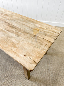 An English 9ft  Early 19th Century Country Oak or Elm Dining Harvest Table