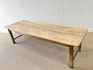 An English 9ft  Early 19th Century Country Oak or Elm Dining Harvest Table