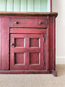 An Early 19th Century Pine Irish Dresser or Cupboard Good Paint