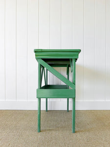 An Old Cottage Green Painted Side Table
