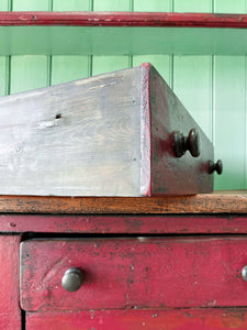 An Early 19th Century Pine Irish Dresser or Cupboard Good Paint