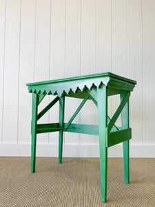 An Old Cottage Green Painted Side Table