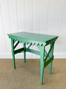 An Old Cottage Green Painted Side Table