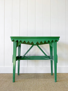 An Old Cottage Green Painted Side Table