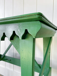 An Old Cottage Green Painted Side Table
