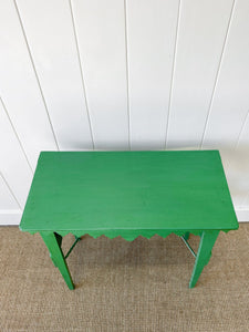 An Old Cottage Green Painted Side Table