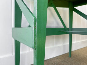 An Old Cottage Green Painted Side Table