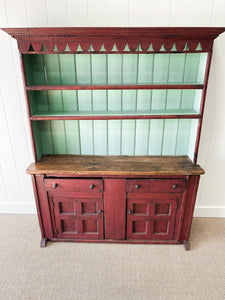 An Early 19th Century Pine Irish Dresser or Cupboard Good Paint