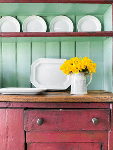 An Early 19th Century Pine Irish Dresser or Cupboard Good Paint