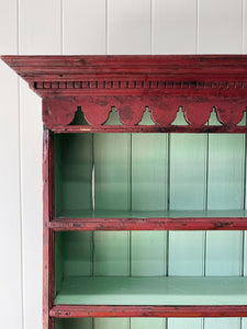 An Early 19th Century Pine Irish Dresser or Cupboard Good Paint
