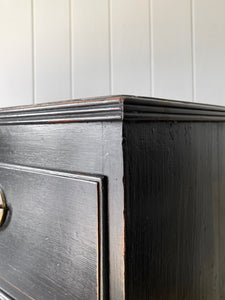 An English Ebonized Georgian Mahogany Chest of Drawers Dresser c1800