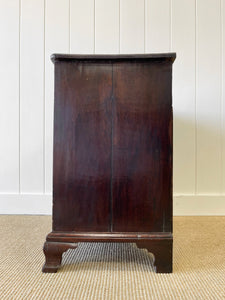 An Early 19th Century English Country Made Mahogany Cottage Chest of Drawers Dresser