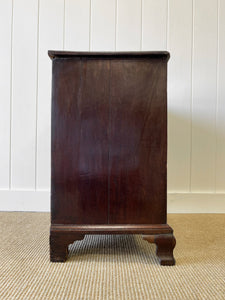 An Early 19th Century English Country Made Mahogany Cottage Chest of Drawers Dresser