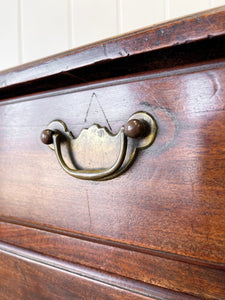 An Early 19th Century English Country Made Mahogany Cottage Chest of Drawers Dresser