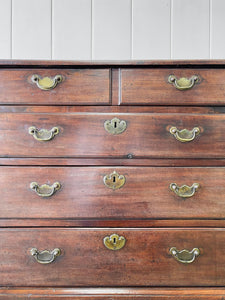An Early 19th Century English Country Made Mahogany Cottage Chest of Drawers Dresser