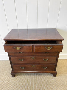 An Early 19th Century English Country Made Mahogany Cottage Chest of Drawers Dresser